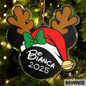 Personalized Mickey & Minnie Mouse Ornament | Custom Disney Friends Decor | Cute